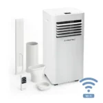 Lokalny klimatyzator PAC 2620 E WiFi z osłoną na okno z roletą