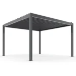 PERGOLA OGRODOWA ELEKTRYCZNA LUXE 4X4M ALUMINIOWA Z OŚWIETLENIEM LED ANTRACYT - obrazek 3