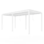 PERGOLA OGRODOWA LUXE 5.8x4M ALUMINIOWA Z MANUALNYM OTWIERANIEM DACHU BIAŁA - obrazek 2