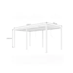 PERGOLA OGRODOWA LUXE 5.8x4M ALUMINIOWA Z MANUALNYM OTWIERANIEM DACHU BIAŁA - obrazek 3
