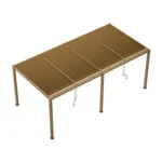 PERGOLA OGRODOWA LUXE 5.8x3x2.3M LED KOLOR DREWNA V2