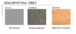 Nowoczesny zestaw mebli ogrodowych GRADO II ZUMM szary aluminium - obrazek 6