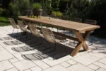 Meble ogrodowe do ogrodu zimowego LYON XII 8 os. Vimine naturalne drewno teak – rattan - obrazek 2