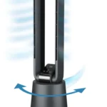 Wentylator wieżowy z pilotem 50W 97cm Wentylator stojący z oscylacją 3 prędkości 15-godzinny timer